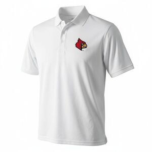 Vansport New Louisville Cardinals NCAA Football Basketball Polo Shirt Small D25